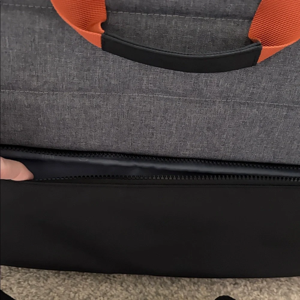 FIB Australia Anti- Theft Travel Men's Gray w/Tan Accents Laptop Briefcase